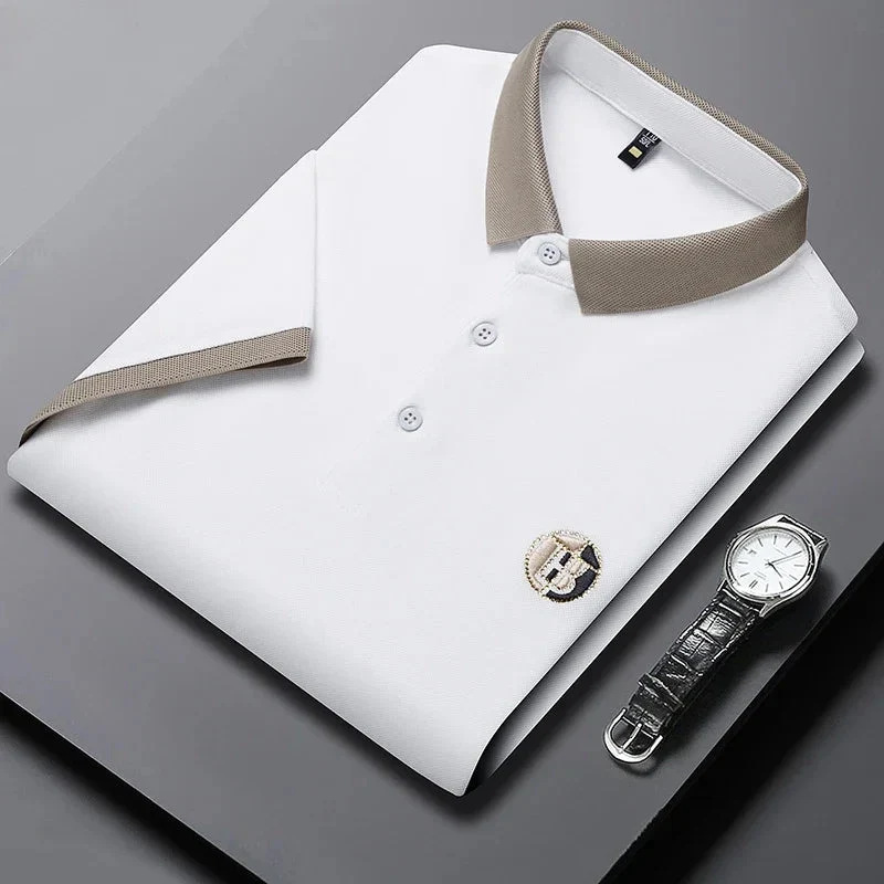 Angan – Elegantes Zweifarbiges Polohemd