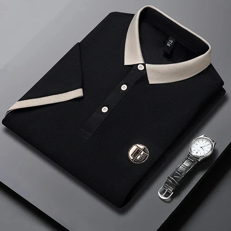 Angan – Elegantes Zweifarbiges Polohemd