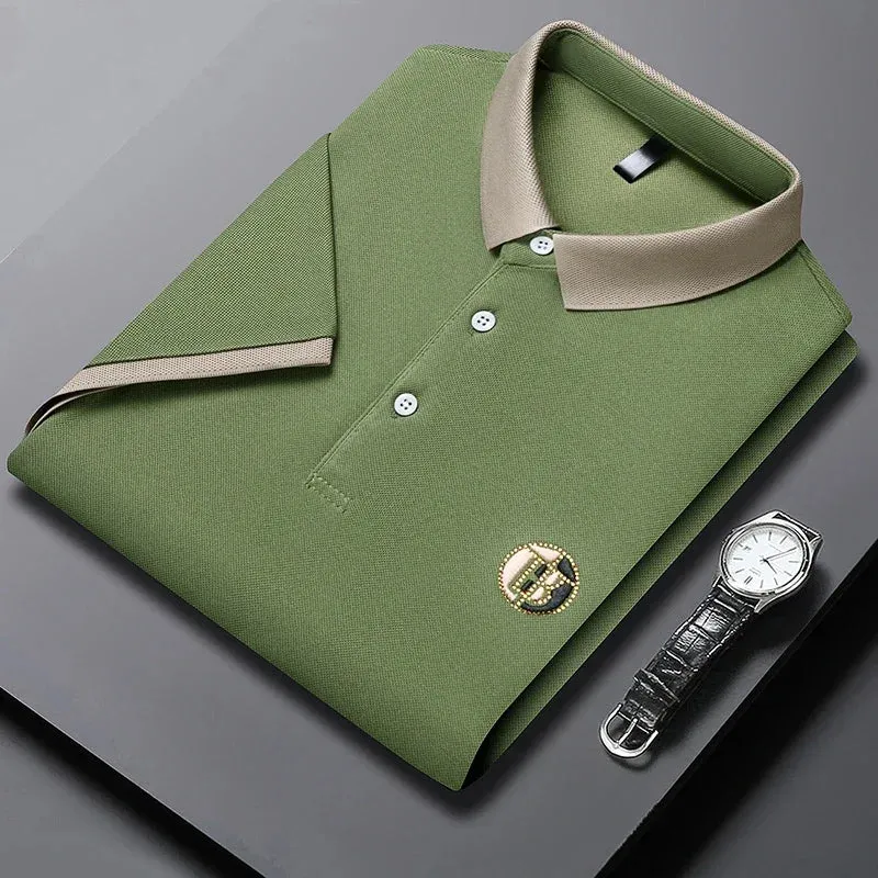 Angan – Elegantes Zweifarbiges Polohemd