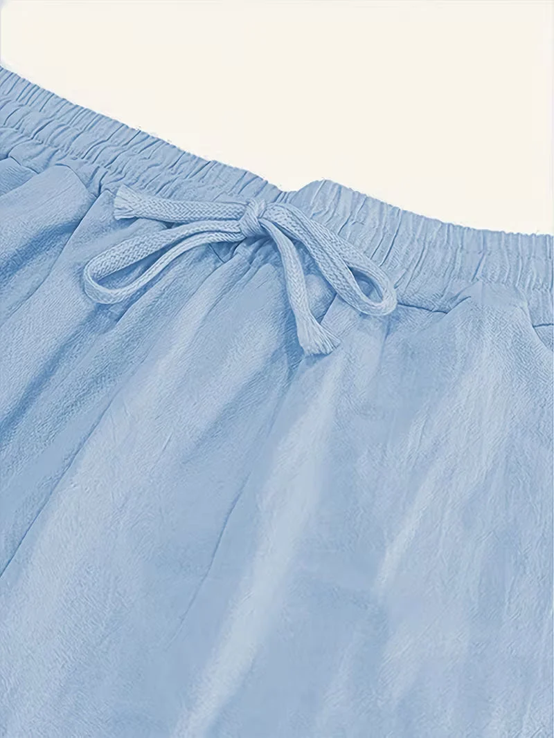 Raekwon – Leinen-Shorts Mit Elastischem Bund Und Kordelzug