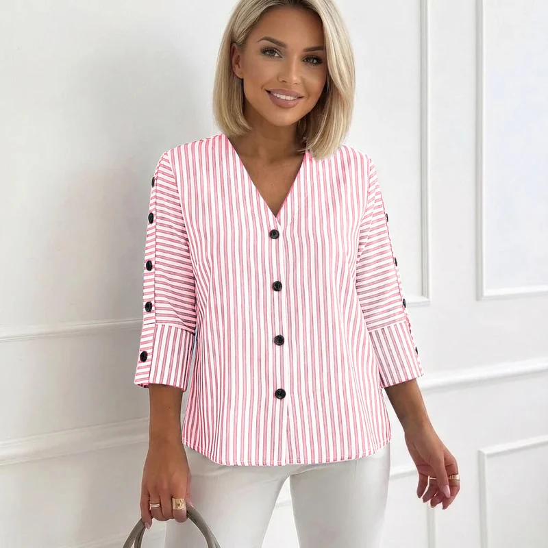 Eleesa – Bequeme Gestreifte Bluse