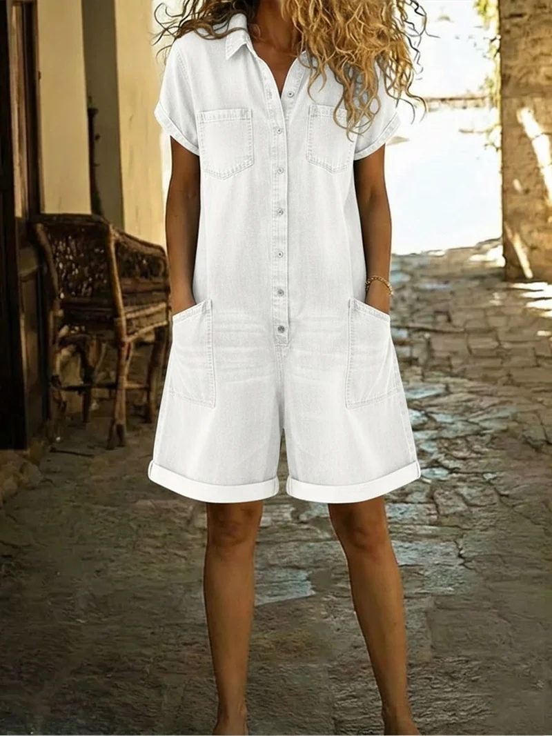 Lässiger Damen Kurz-Overall