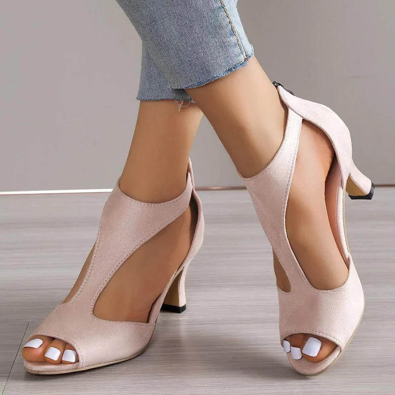 Hinterreißverschluss Fischarme Heelschuhe