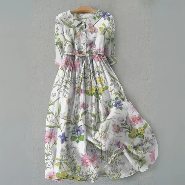 Triinu – Sommerkleid mit Blumenmuster in A-Linie