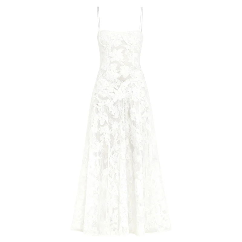 Enchanted Corset Maxi Kleid mit Schnürung am Rücken