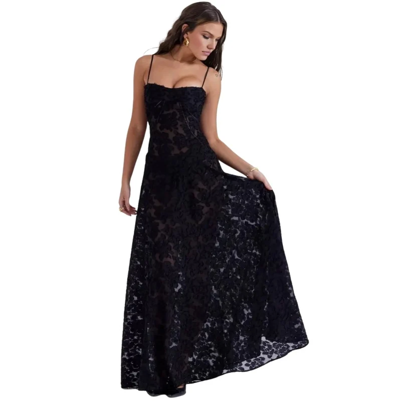 Enchanted Corset Maxi Kleid mit Schnürung am Rücken