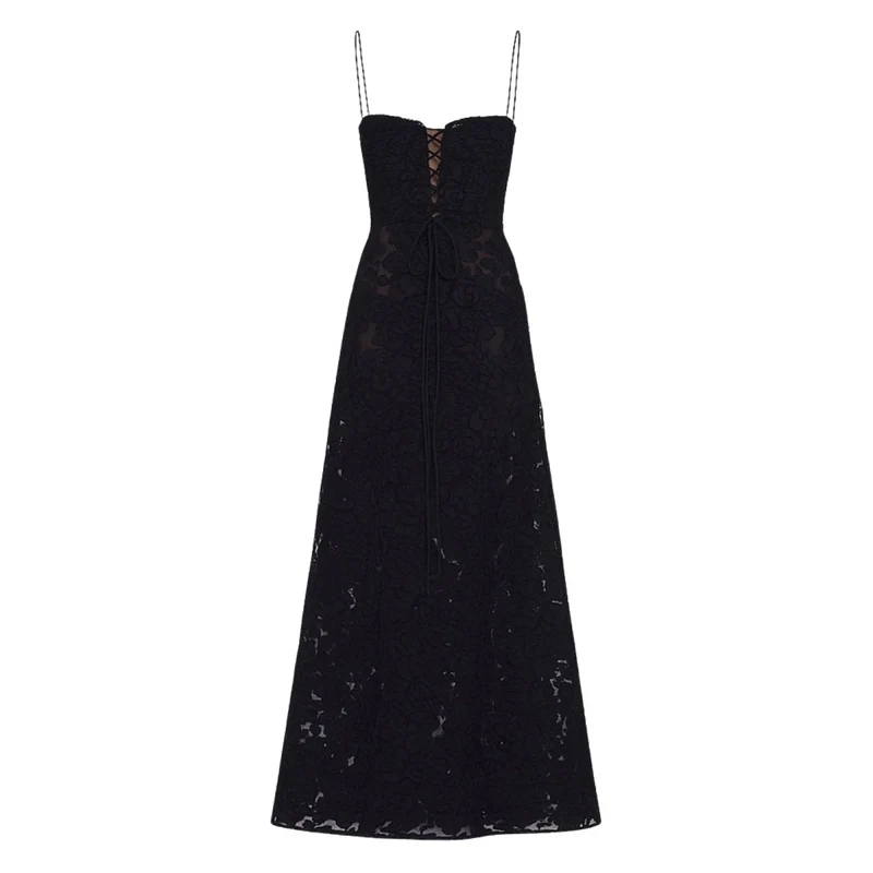 Enchanted Corset Maxi Kleid mit Schnürung am Rücken
