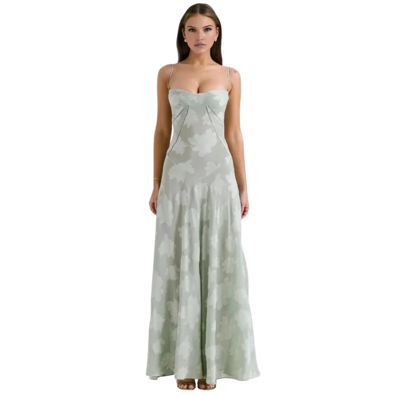 Enchanted Corset Maxi Kleid mit Schnürung am Rücken