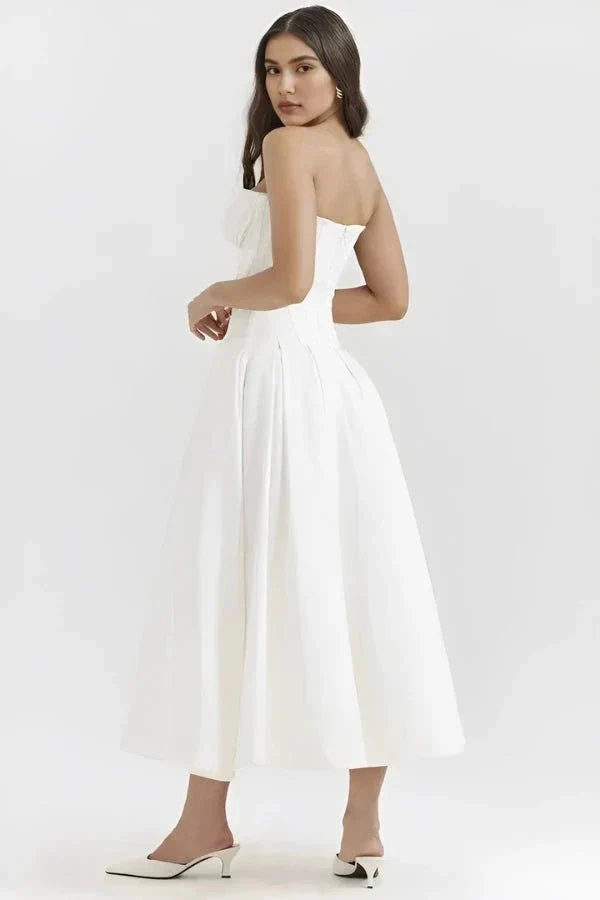 Laarni Kleid – Elegantes Korsett-Midi-Kleid für besondere Anlässe