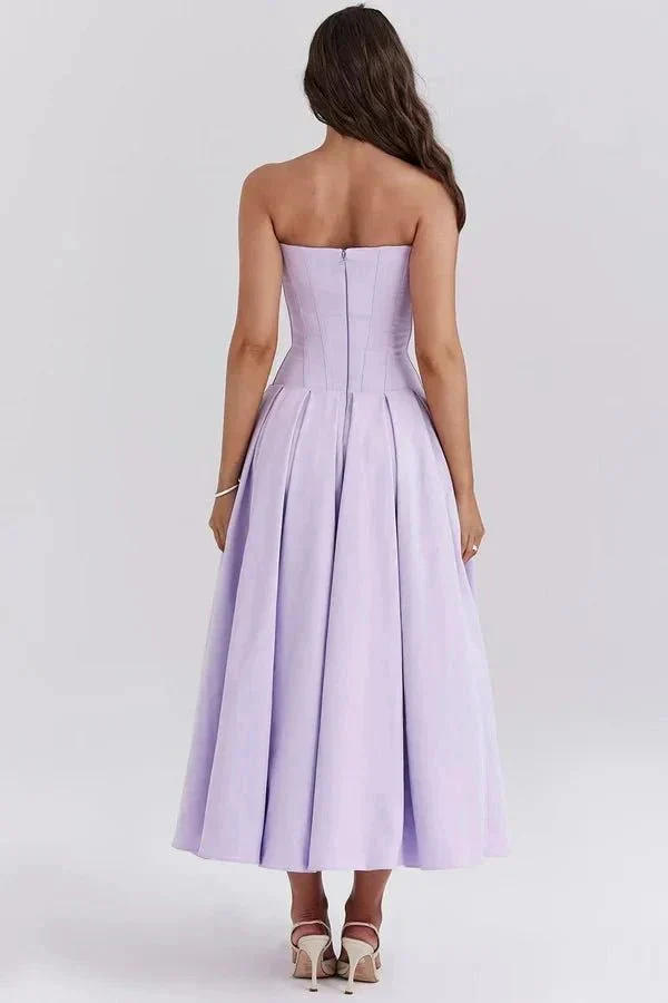 Laarni Kleid – Elegantes Korsett-Midi-Kleid für besondere Anlässe