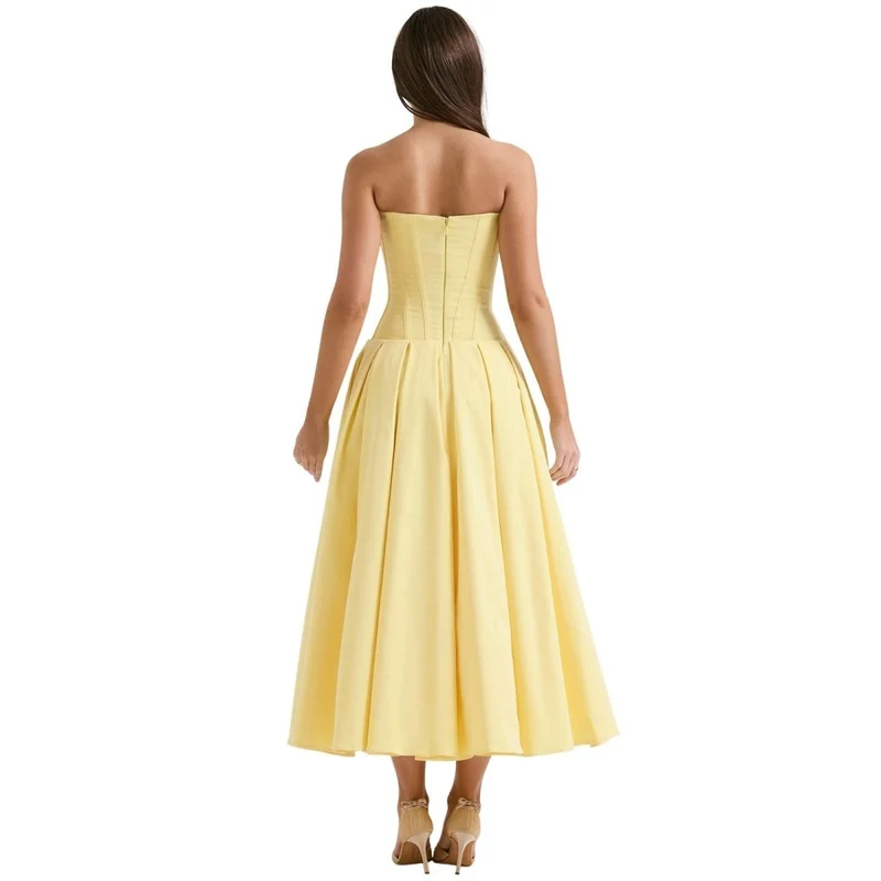 Laarni Kleid – Elegantes Korsett-Midi-Kleid für besondere Anlässe
