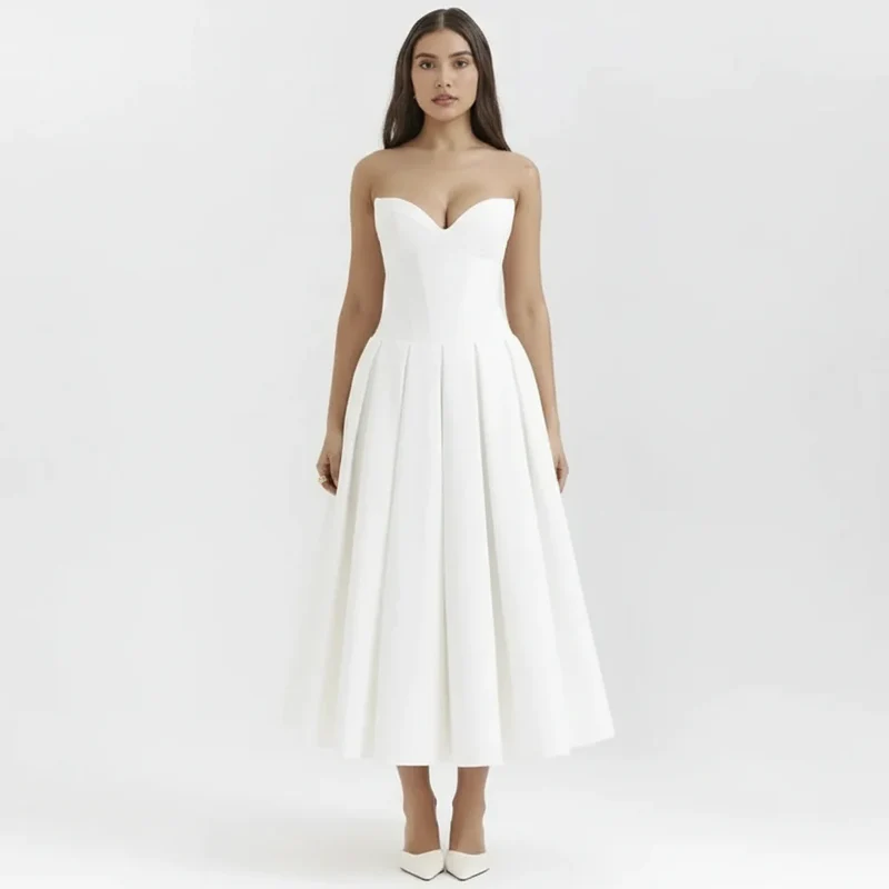 Laarni Kleid – Elegantes Korsett-Midi-Kleid für besondere Anlässe