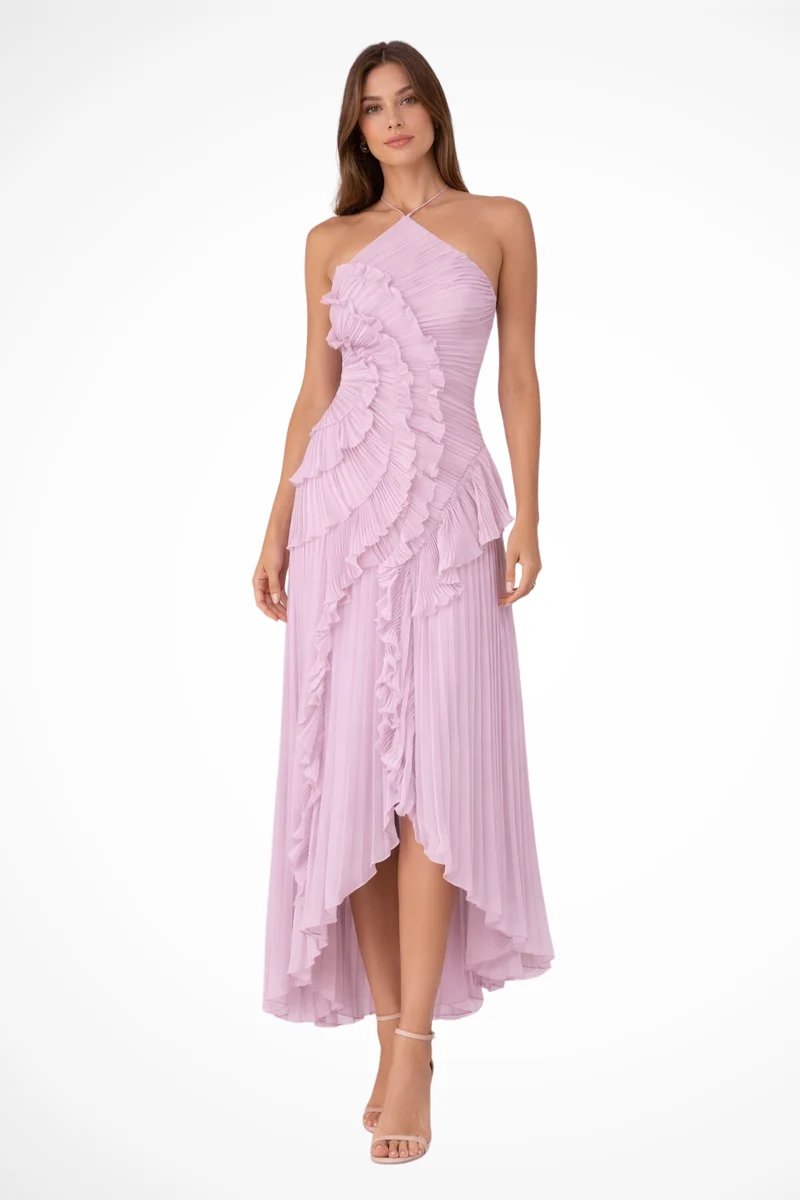 Imogen Maxi Kleid | Ärmelloses Halter Rückenfreies Sommerkleid