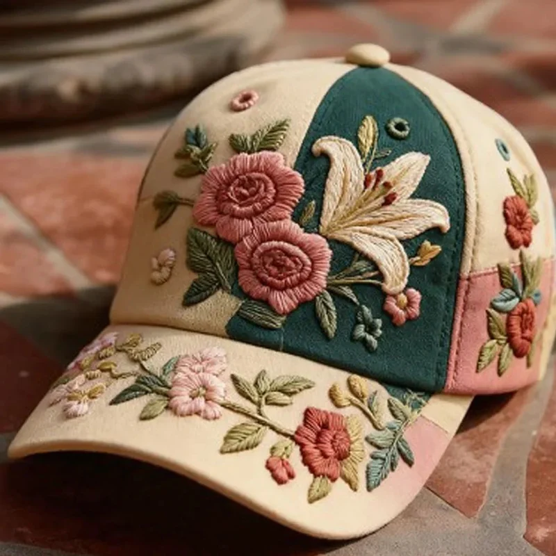 Virinia – Mütze Mit Blumen Stickerei