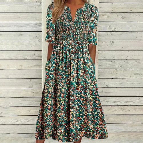 Jildou – Hochwertiges Blumen Kleid Mit Weichem Griff