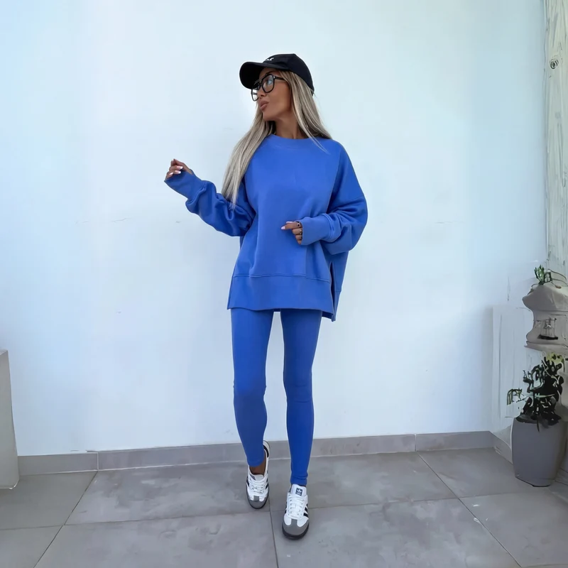 YACHI™ - Entspanntes Sweatshirt mit langen Ärmeln und Hosenensemble