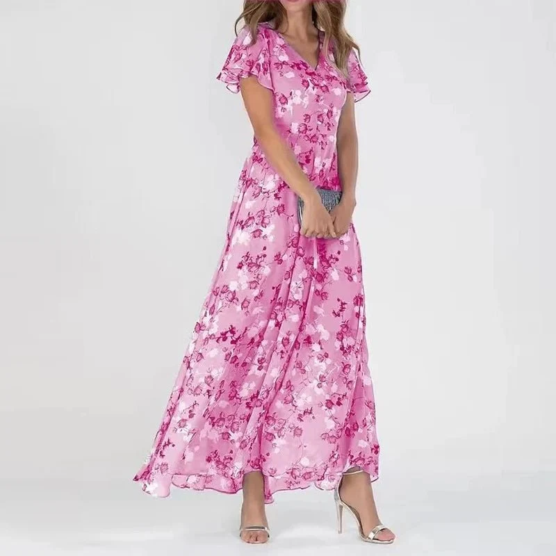 Glamouröses Bauchkaschierendes Kleid | Maxi-Kleid für Damen