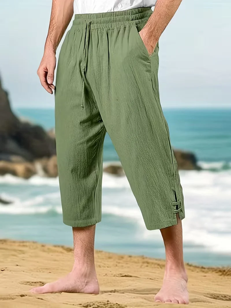 Eksteen - Lässige Leinenhose Mit Mehreren Taschen