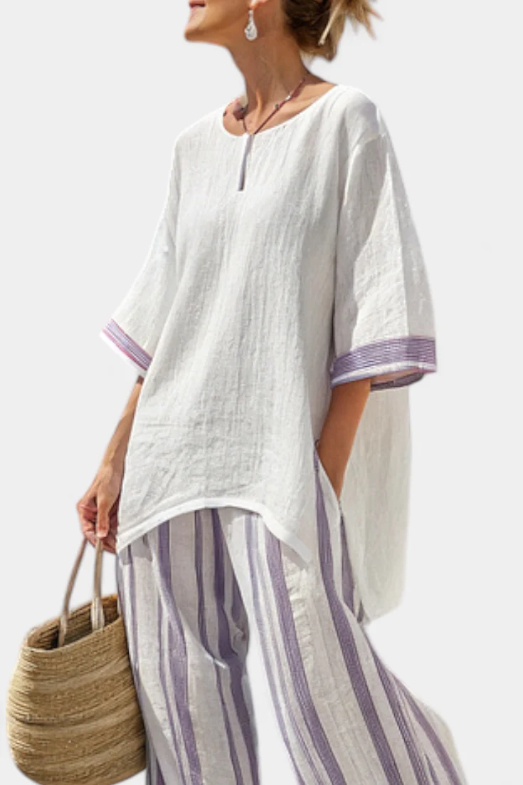 Allegra – bequeme Bluse und gestreifte Bambushose