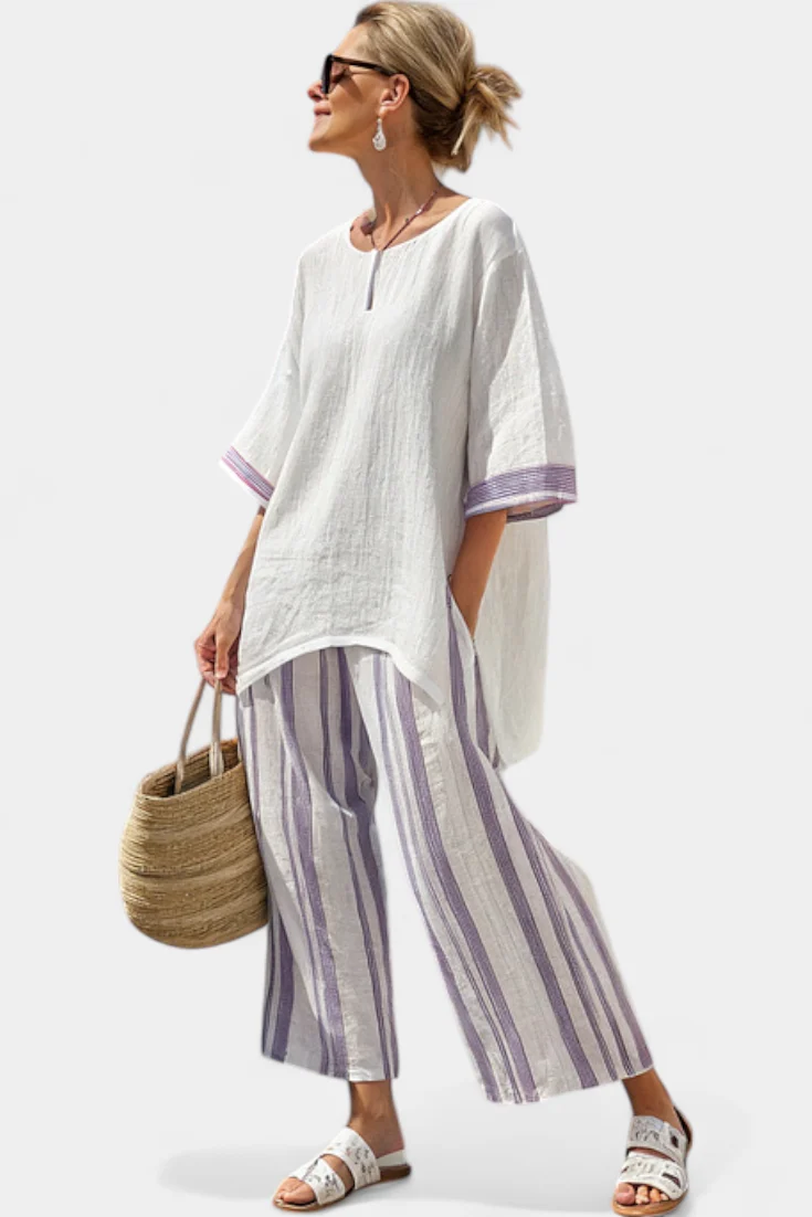 Allegra – bequeme Bluse und gestreifte Bambushose