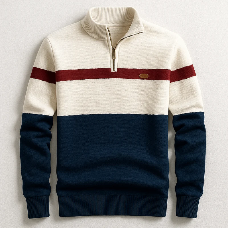 ELSTON HERITAGE PULLOVER MIT VIERTELZIP