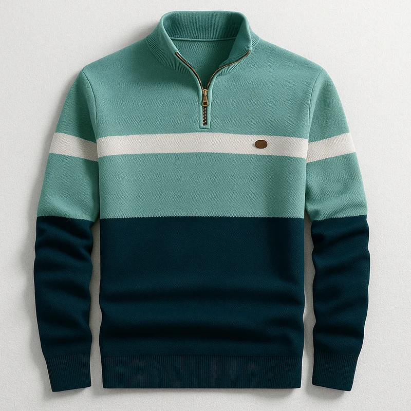 ELSTON HERITAGE PULLOVER MIT VIERTELZIP