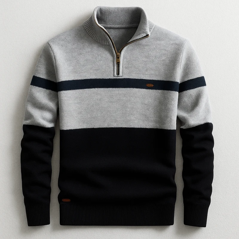ELSTON HERITAGE PULLOVER MIT VIERTELZIP