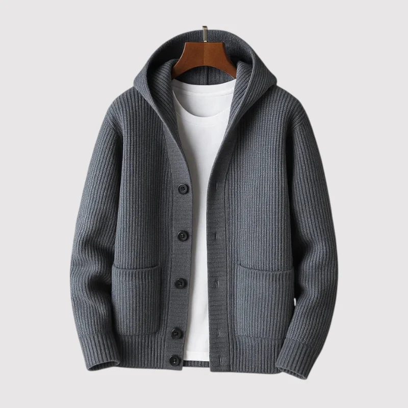 HIDEAKI | Luxuriöser Kapuzencardigan
