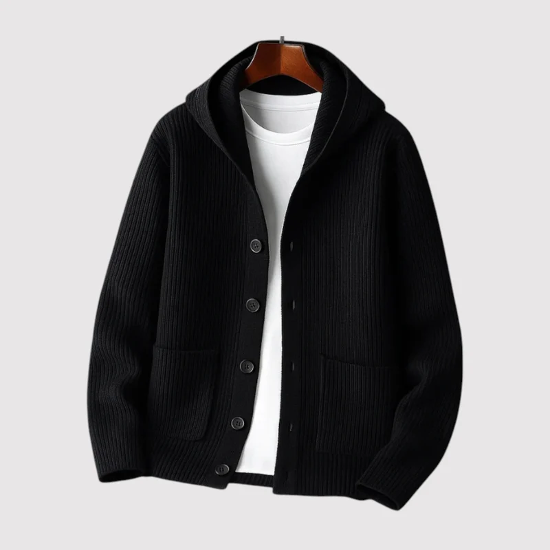 HIDEAKI | Luxuriöser Kapuzencardigan
