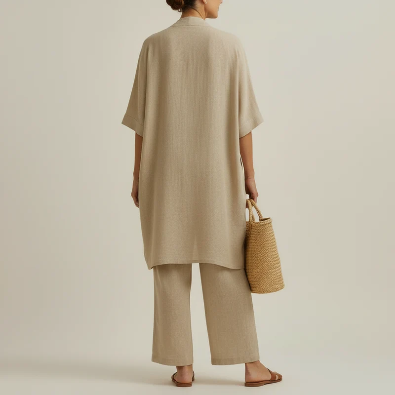 Risteena – Minimalistisches Dreiteiliges Set Aus Leinen Und Baumwolle