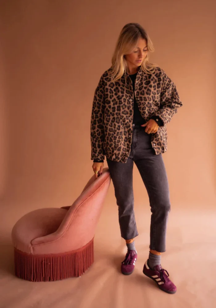 Fairuza – Leopard-Jacke Mit Knöpfen