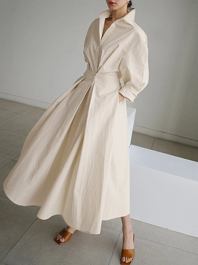 Priyanka – Elegantes Maxikleid Mit Langen Ärmeln