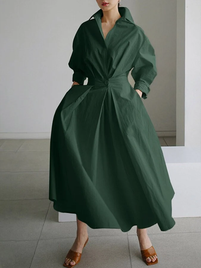 Priyanka – Elegantes Maxikleid Mit Langen Ärmeln