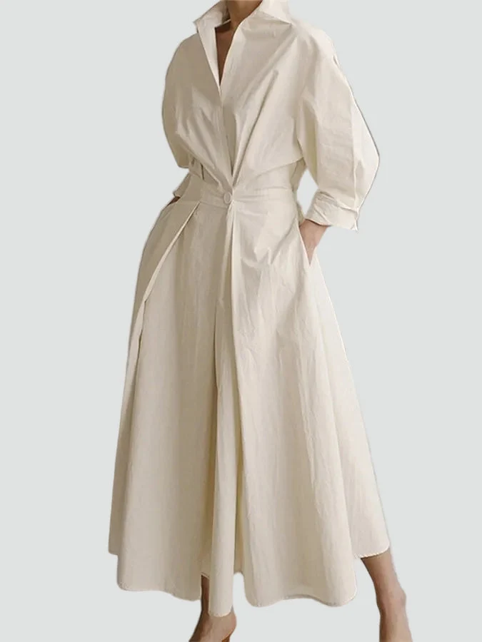 Priyanka – Elegantes Maxikleid Mit Langen Ärmeln