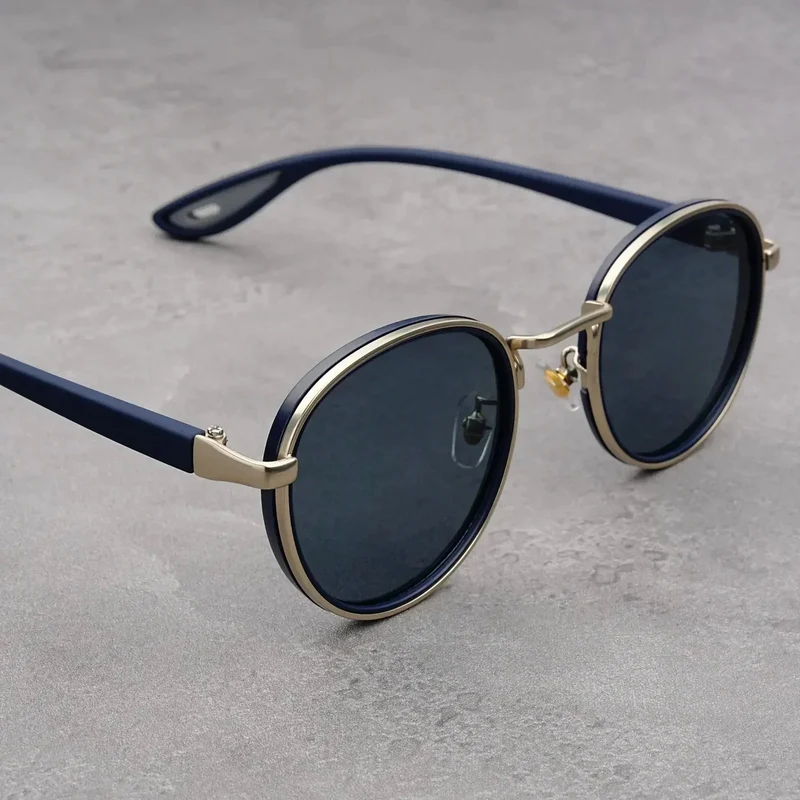 NoirGlow – Luxe Eclipse Rundsonnenbrille