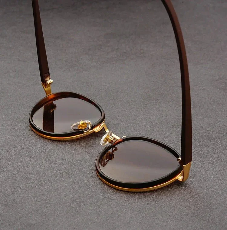 NoirGlow – Luxe Eclipse Rundsonnenbrille