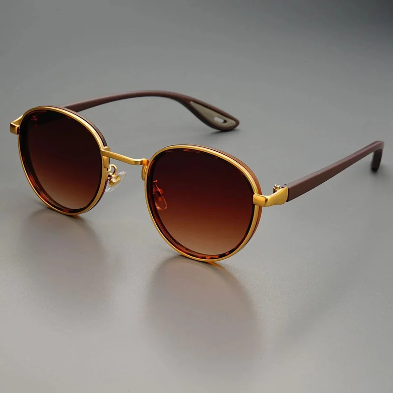 NoirGlow – Luxe Eclipse Rundsonnenbrille