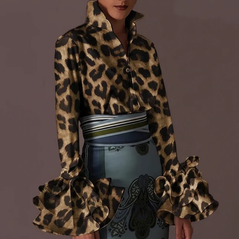 Elegante Bluse Damen mit modernen Volantärmeln