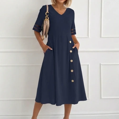 Sirena – Midikleid Mit Knöpfen Und Taschen