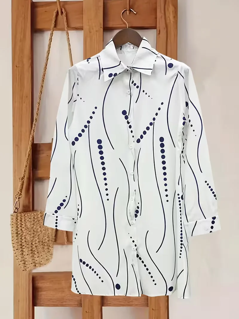 Belma – Modisches Hemd Kleid Mit Knöpfen
