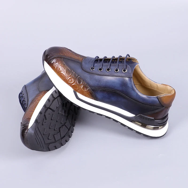 Hitmayer – Schnürbare Leder Turnschuh
