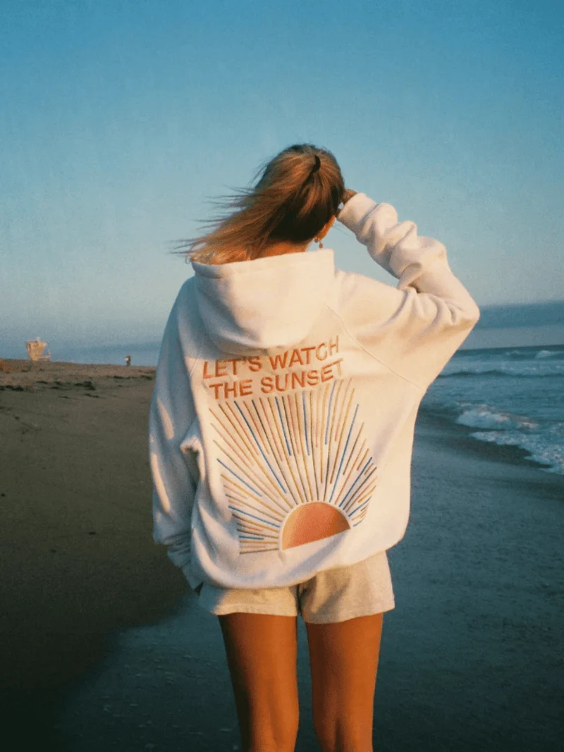 Norvile - Trendiger Sonnenuntergang Kapuzenpullover