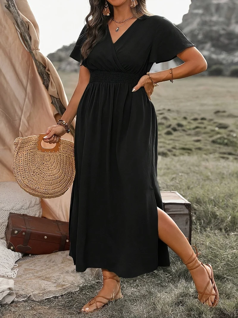 Nyxie - V-Ausschnitt Sommerkleid