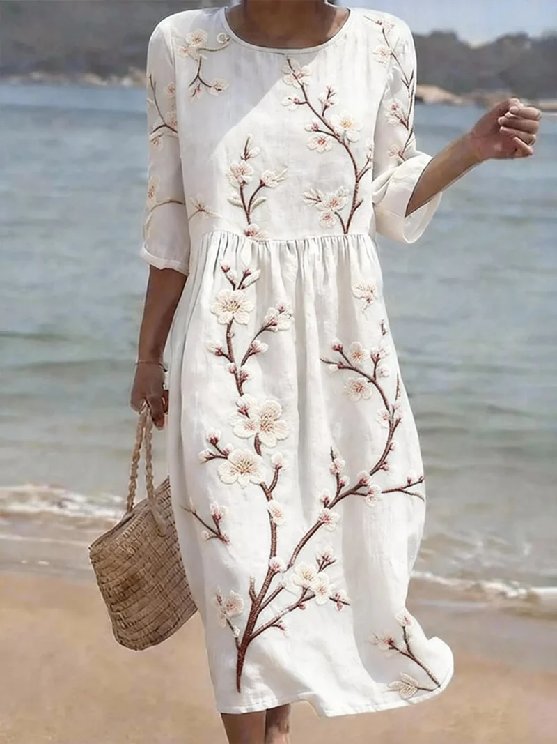 Jessica | Lässiges Kleid mit Ellenbogenärmeln