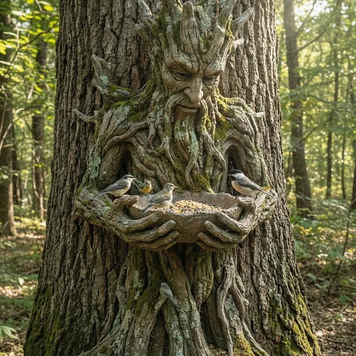 NatureHold – Eine in Einen Baum Integrierte Skulptur Zur Vogelfütterung