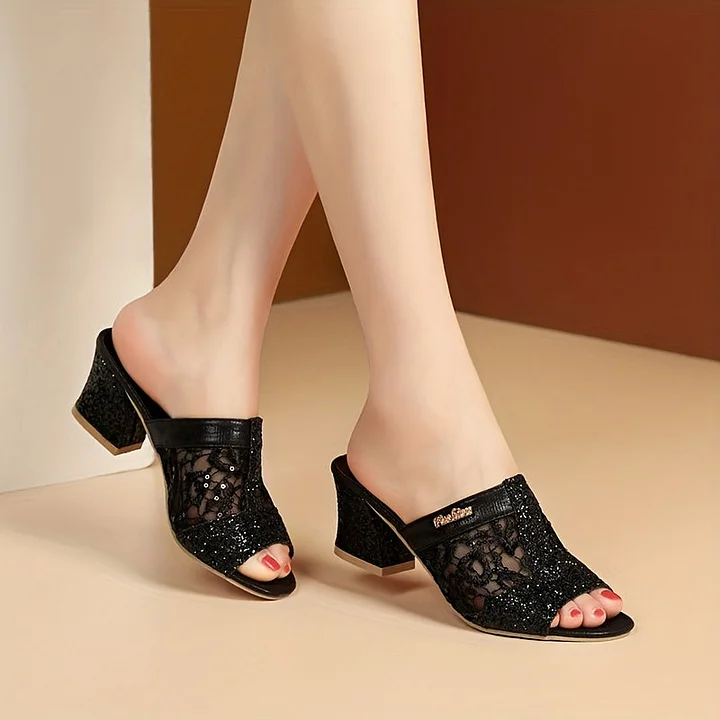 Kerli – Verzierte Sandalen Mit Glitzerpailletten