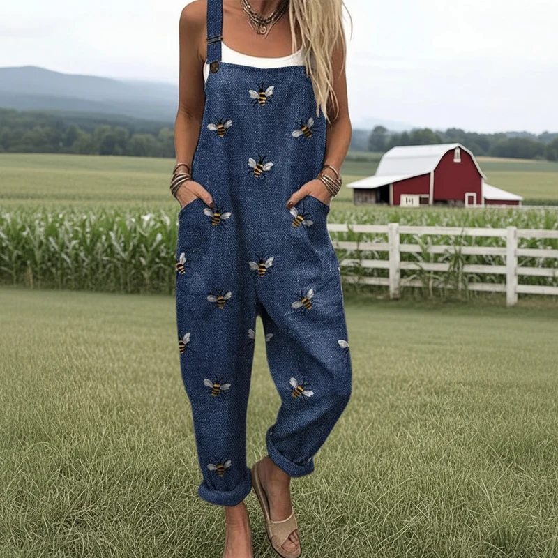 Buzzin' Around Jumpsuit – Verspielter Damen-Jumpsuit im Denim-Look