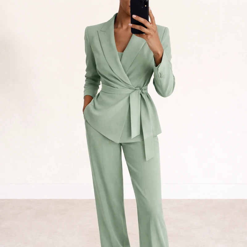 Aliona – Set Aus Wickel Blazer Und Hose