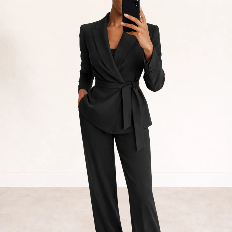 Aliona – Set Aus Wickel Blazer Und Hose
