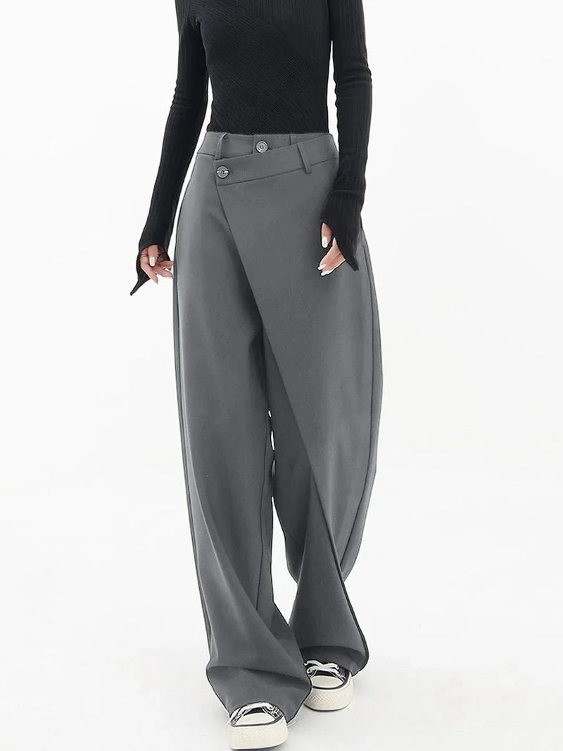 Nela – Hoch Taillierte Hose Mit Asymmetrischem Schnitt